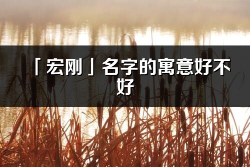 「宏剛」名字的寓意好不好_宏剛含義分析