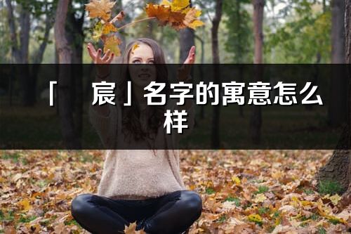 「彧宸」名字的寓意怎么樣_彧宸的出處