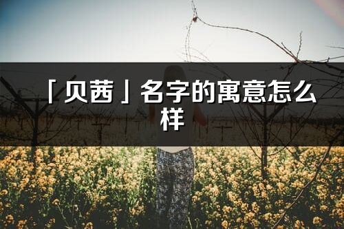 「貝茜」名字的寓意怎么樣_貝茜的出處