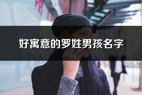 好寓意的羅姓男孩名字