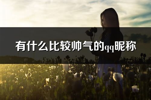 有什么比較帥氣的qq昵稱(精選85個(gè))