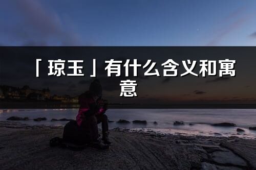 「瓊玉」有什么含義和寓意_瓊玉名字的出處與意思