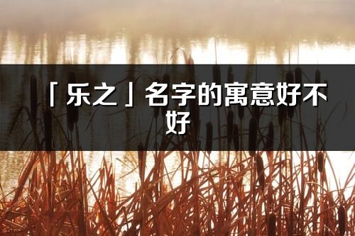 「樂之」名字的寓意好不好_樂之含義分析