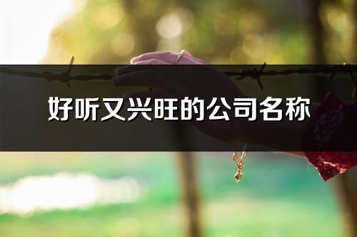 好聽又興旺的公司名稱