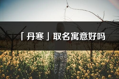「丹寒」取名寓意好嗎_丹寒名字含義及五行