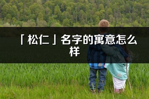 「松仁」名字的寓意怎么樣_松仁的出處