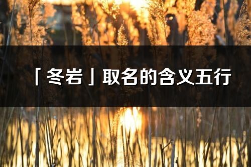 「冬巖」取名的含義五行_冬巖名字寓意解釋