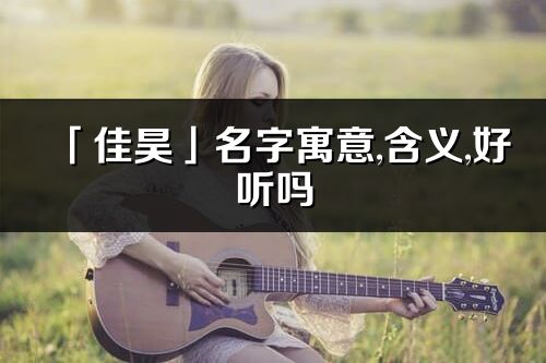 「佳昊」名字寓意,含義,好聽嗎_佳昊名字分析打分