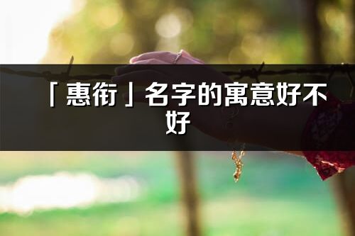 「惠銜」名字的寓意好不好_惠銜含義分析