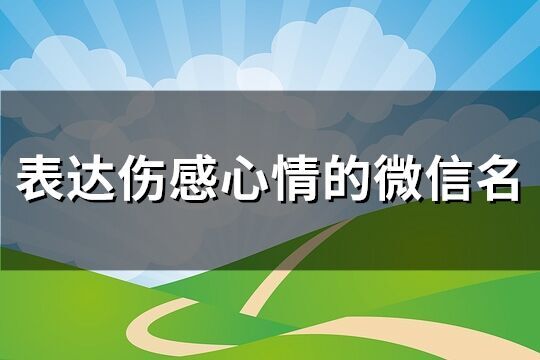 表達傷感心情的微信名(共644個)