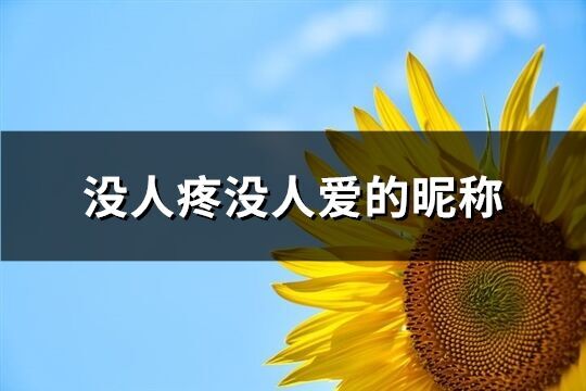 沒人疼沒人愛的昵稱(精選126個)