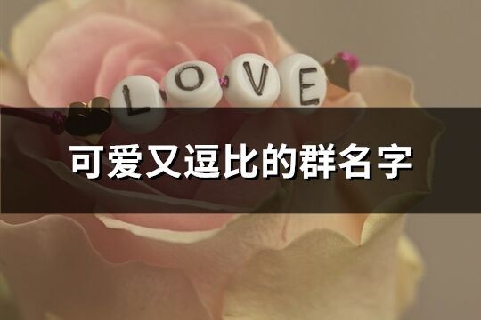 可愛又逗比的群名字(精選78個)