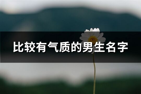 比較有氣質(zhì)的男生名字(85個(gè))