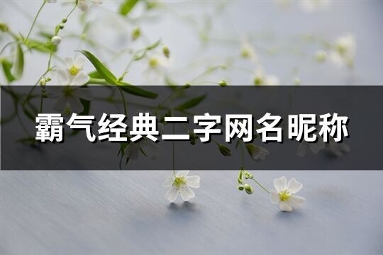 霸氣經典二字網名昵稱(精選1560個)