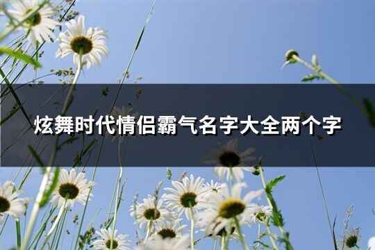 炫舞時代情侶霸氣名字大全兩個字(共246個)