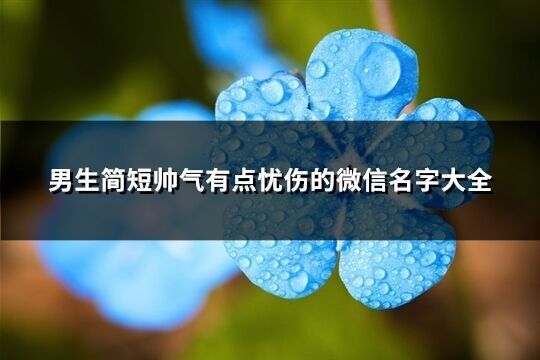 男生簡短帥氣有點憂傷的微信名字大全(精選396個)