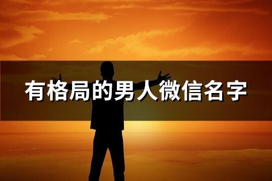 有格局的男人微信名字(305個)
