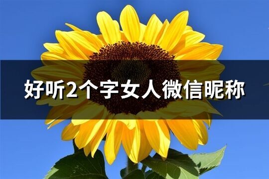 好聽2個(gè)字女人微信昵稱(1292個(gè))
