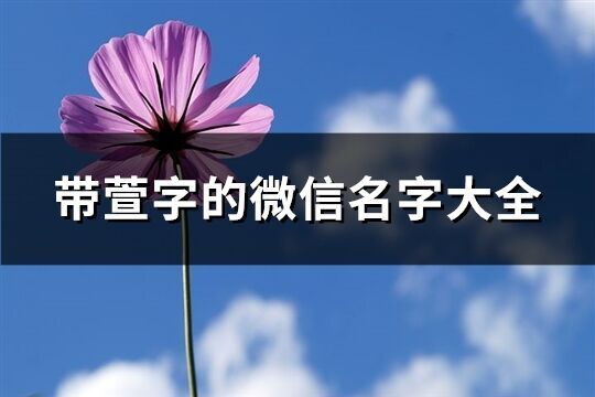 帶萱字的微信名字大全(優選99個)