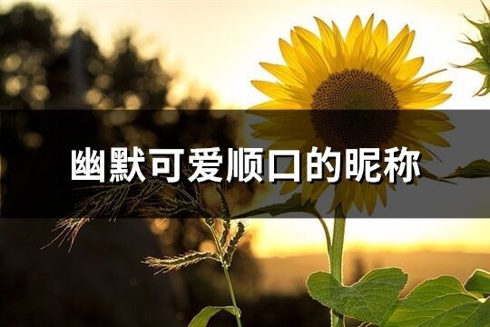 幽默可愛(ài)順口的昵稱(464個(gè))