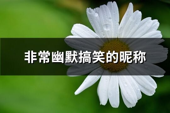 非常幽默搞笑的昵稱(優選443個)