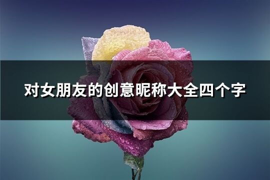 對(duì)女朋友的創(chuàng)意昵稱(chēng)大全四個(gè)字(優(yōu)選287個(gè))