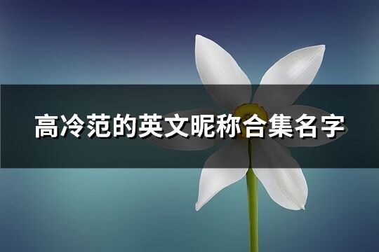 高冷范的英文昵稱合集名字(共136個)