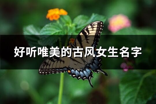 好聽唯美的古風女生名字(精選66個)