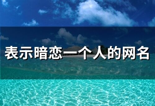 表示暗戀一個人的網(wǎng)名(65個)