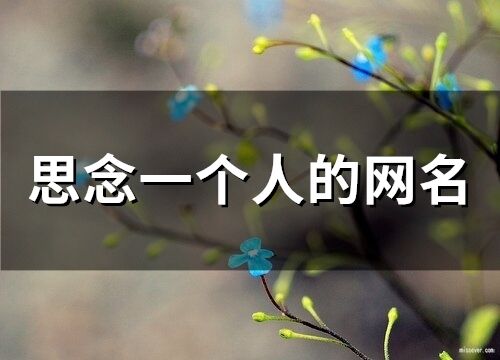 思念一個人的網(wǎng)名(59個)
