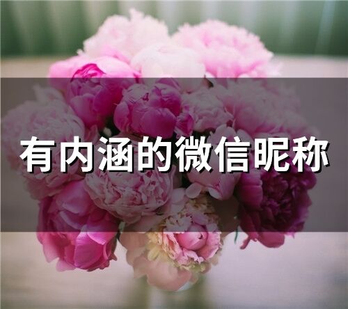 有內(nèi)涵的微信昵稱(精選80個(gè))