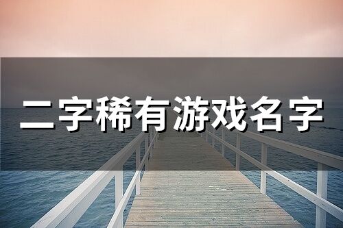 二字稀有游戲名字(55個) 二字稀有游戲名字(55個)