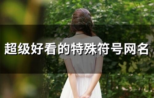 超級好看的特殊符號網名(61個)