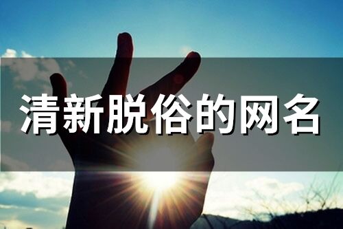 清新脫俗的網名(精選168個)