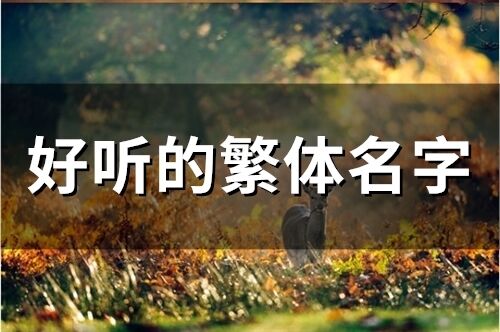 好聽的繁體名字(146個)