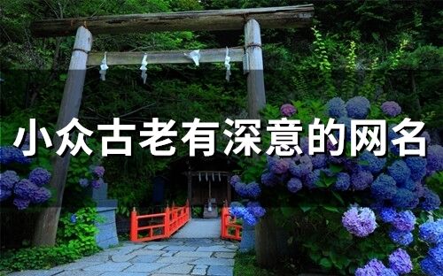小眾古老有深意的網名(199個)