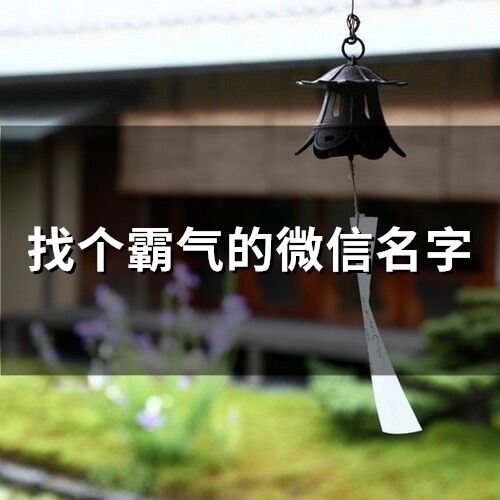 找個霸氣的微信名字(724個)