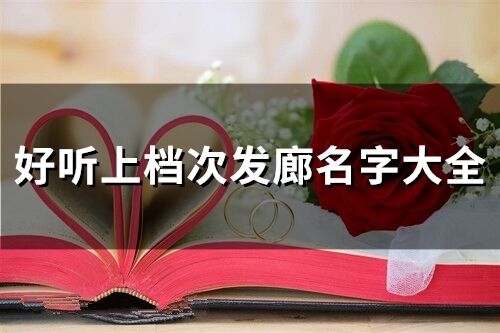 好聽上檔次發(fā)廊名字大全(精選203個)