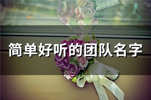 簡單好聽的團隊名字(84個)