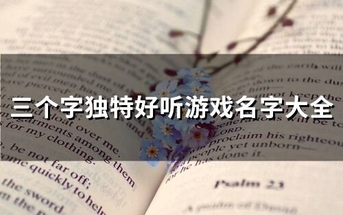 三個字獨(dú)特好聽游戲名字大全(精選257個)