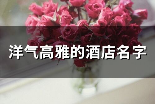 洋氣高雅的酒店名字(62個)
