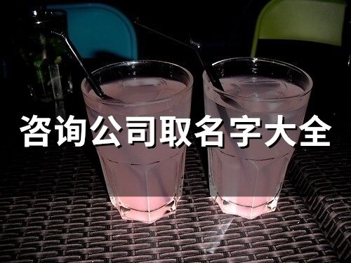 咨詢公司取名字大全(精選263個(gè))