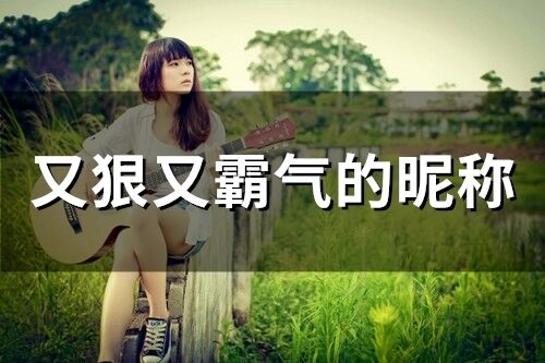 又狠又霸氣的昵稱(181個)