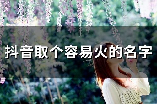 抖音取個(gè)容易火的名字(76個(gè))