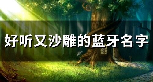 好聽又沙雕的藍牙名字(精選125個)