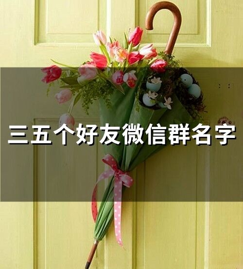 三五個(gè)好友微信群名字(52個(gè))