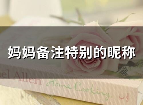 媽媽備注特別的昵稱(164個)