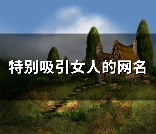 特別吸引女人的網(wǎng)名(精選72個)