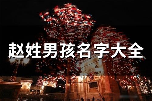 趙姓男孩名字大全(精選669個)