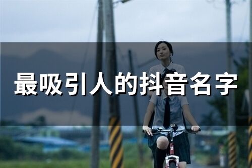 最吸引人的抖音名字(756個)